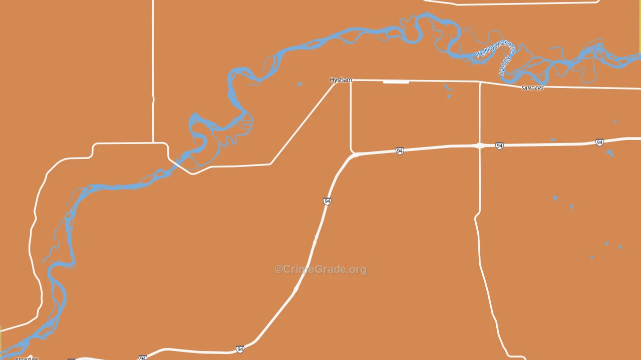 Treasure County, MT Map of Murder Rates