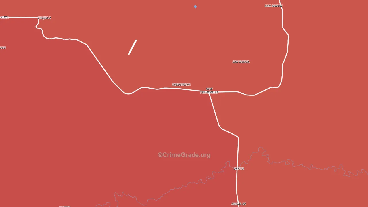 Trementina, NM Map of Murder Rates