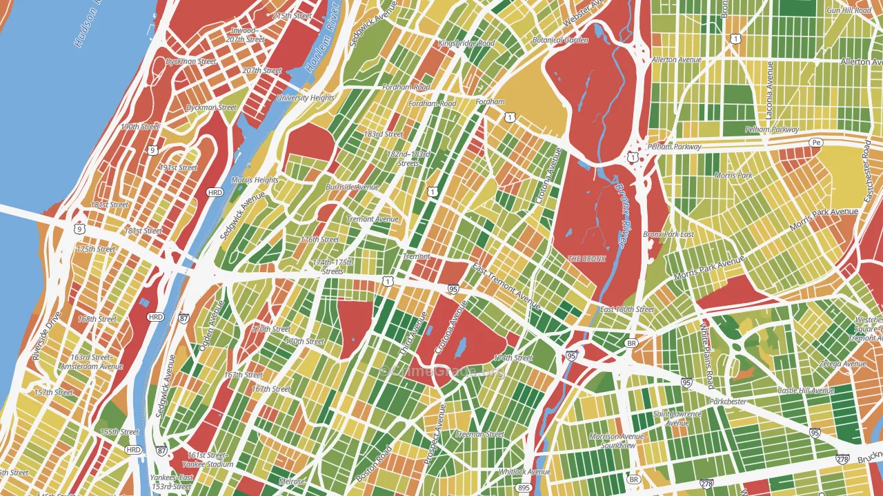 Tremont, Bronx, NY Map of Murder Rates