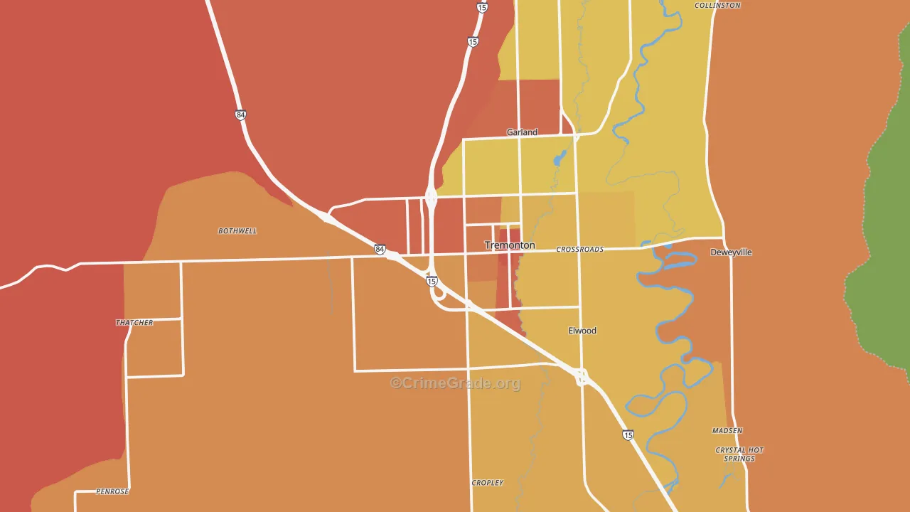 Tremonton, UT Map of Murder Rates