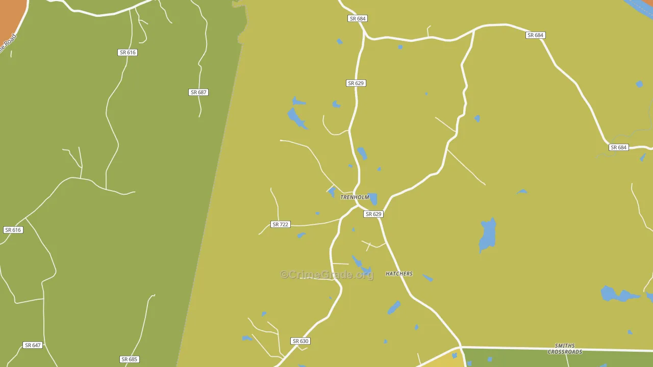 Trenholm, VA Map of Murder Rates