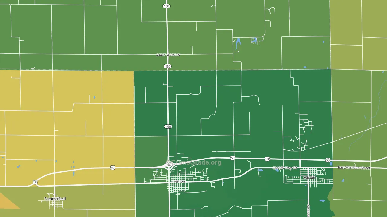 Trenton, IL Map of Murder Rates