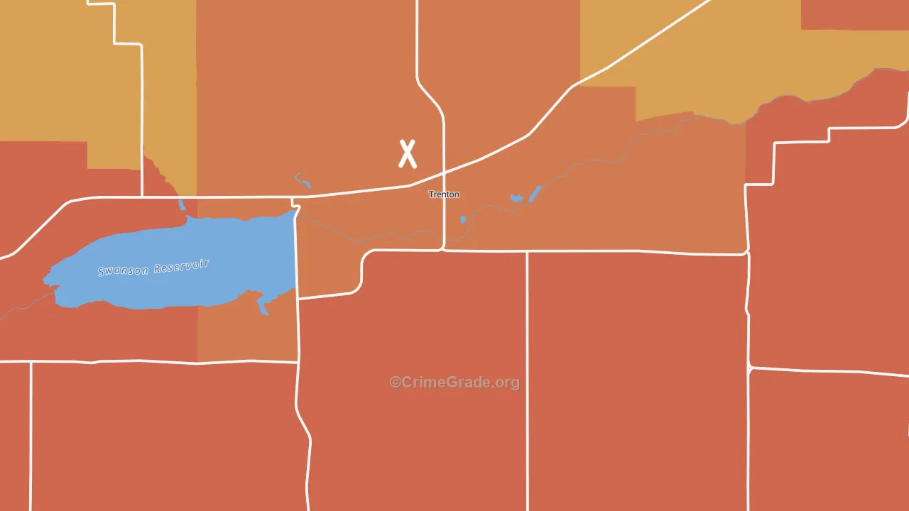 Trenton, NE Map of Murder Rates