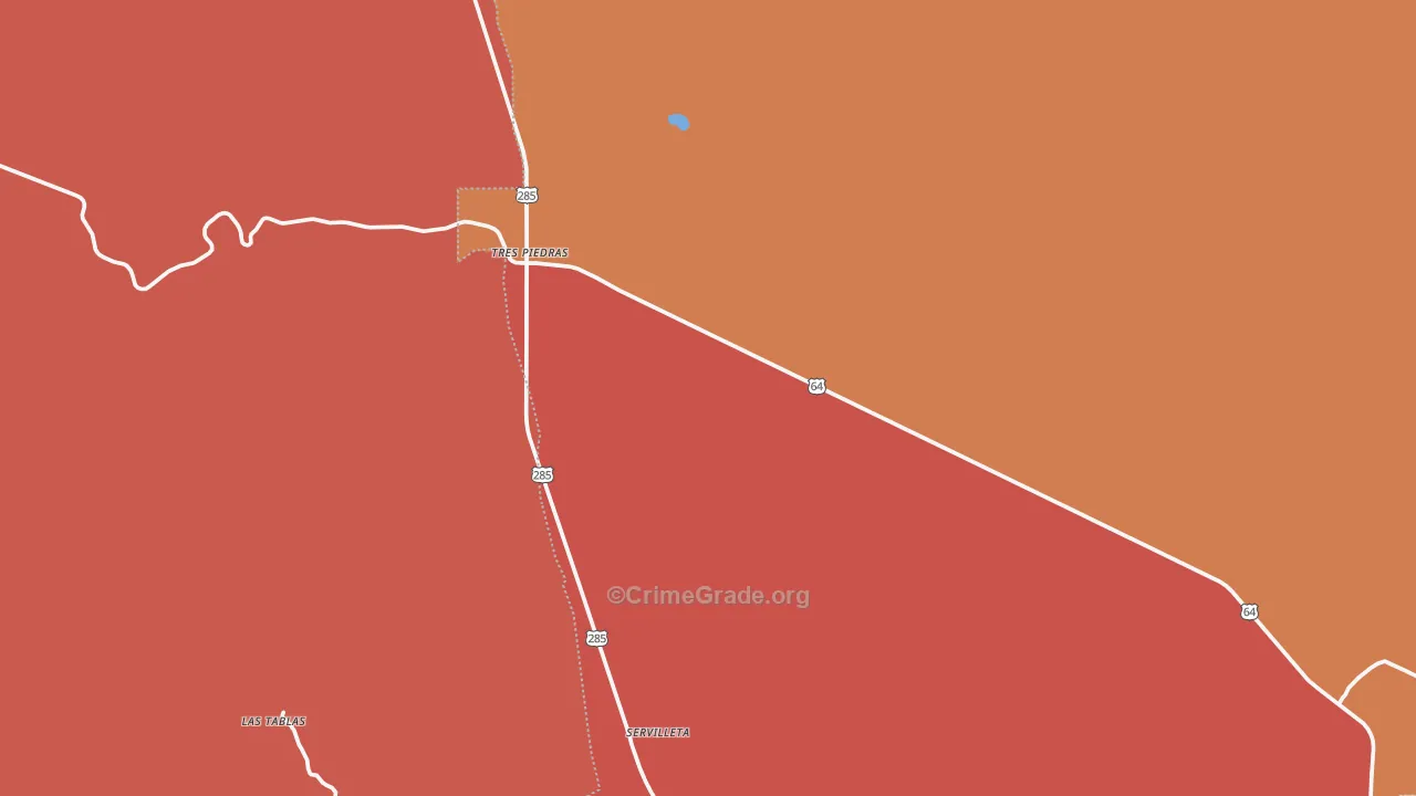 Tres Piedras, NM Map of Murder Rates