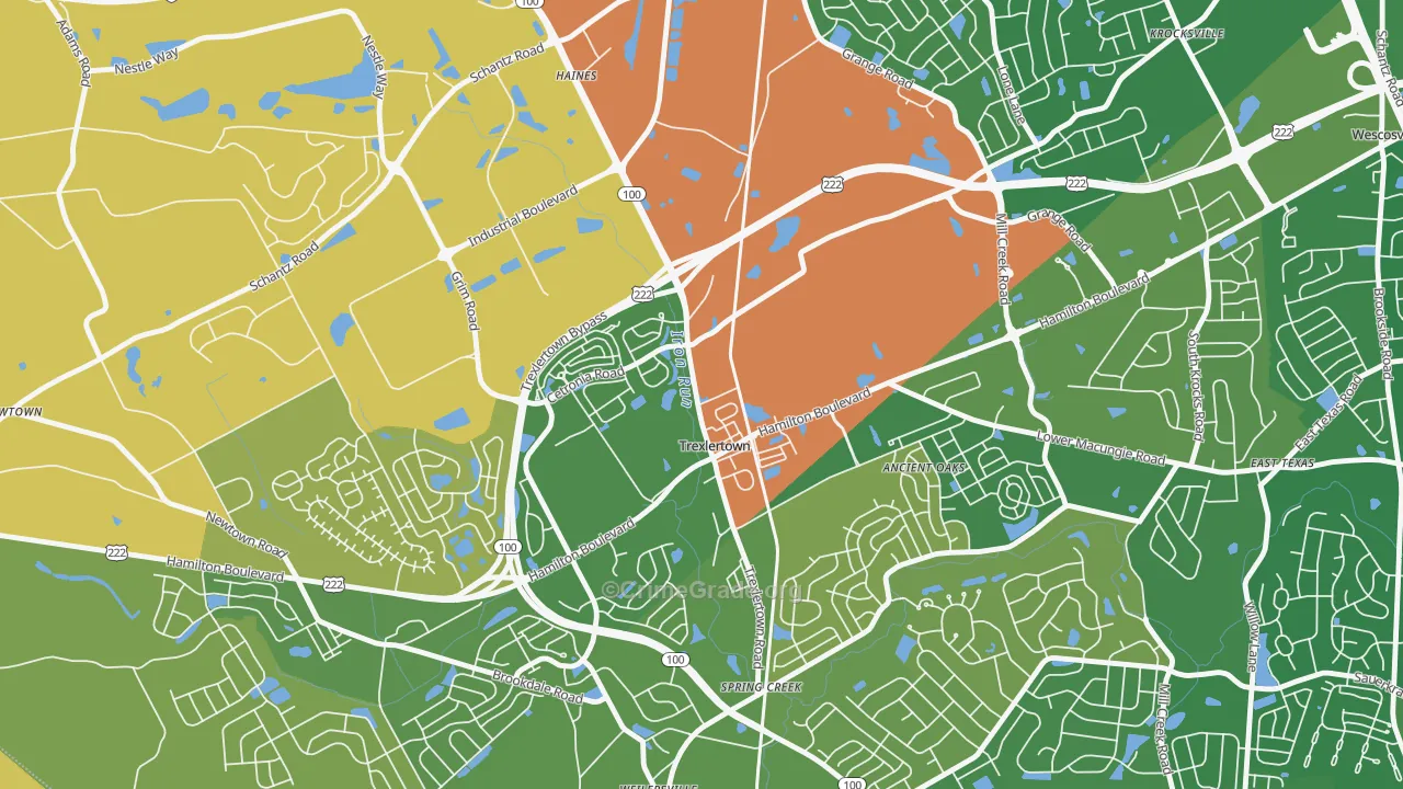 Trexlertown, PA Map of Murder Rates