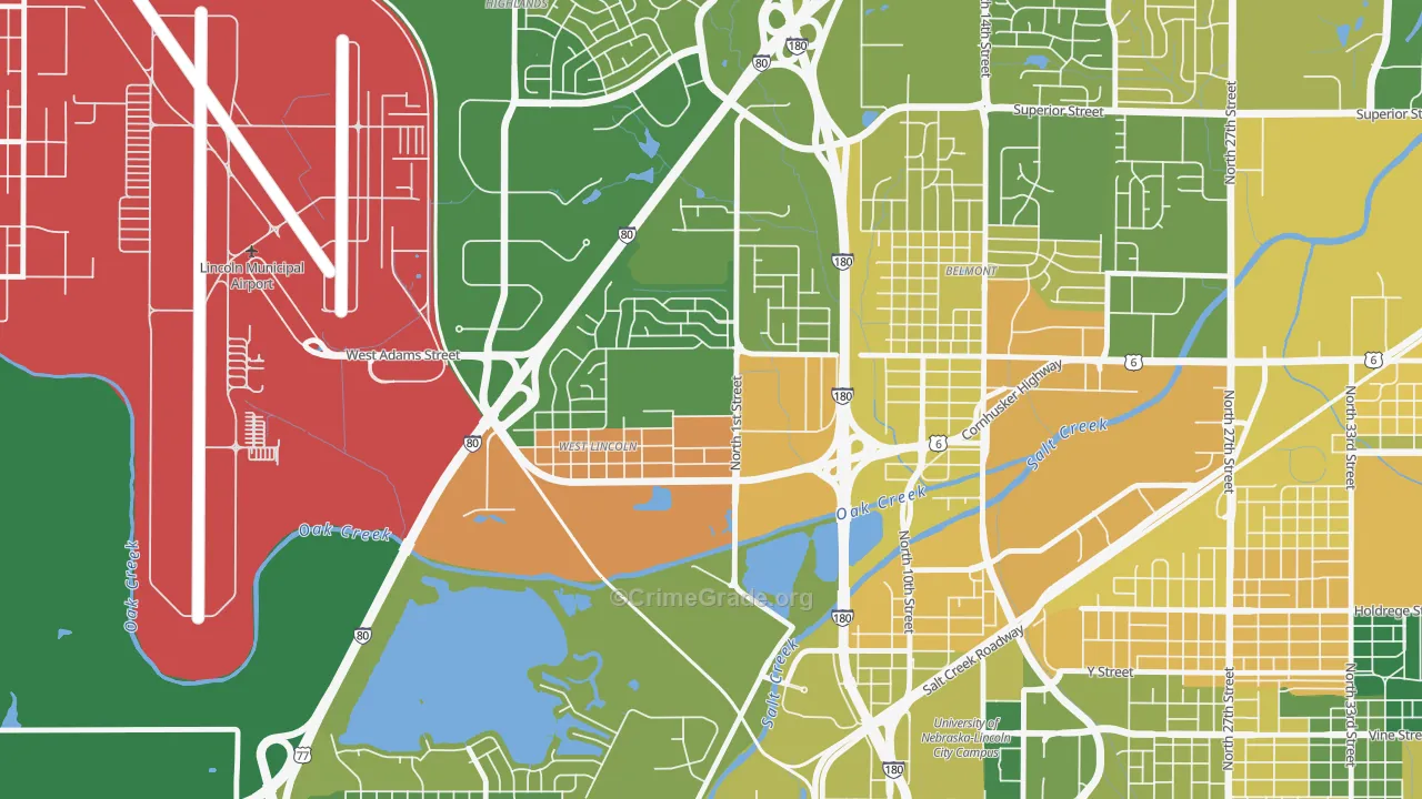 Tri-Court, Lincoln, NE Map of Murder Rates