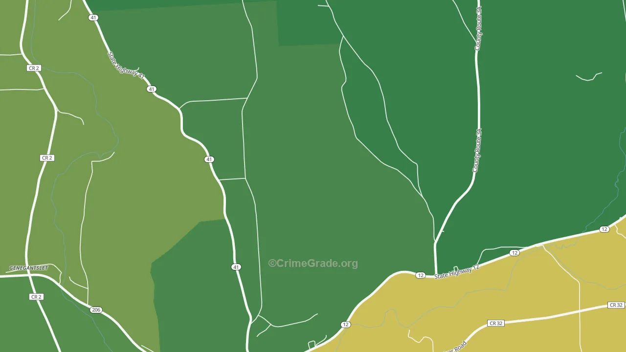 Triangle, NY Map of Murder Rates
