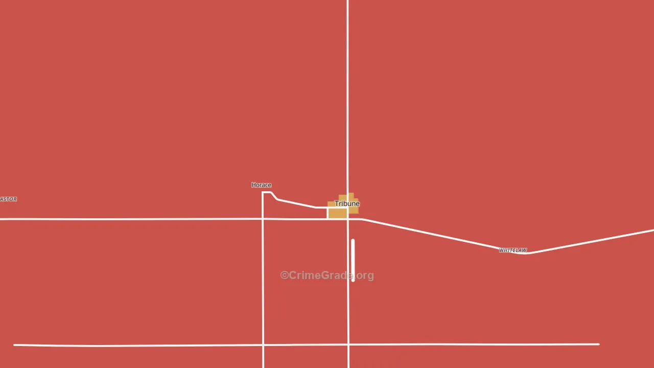 Tribune, KS Map of Murder Rates