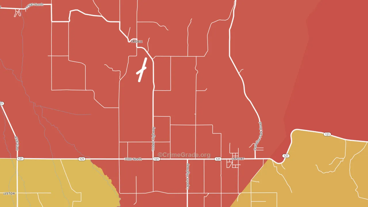 Tridell, UT Map of Murder Rates