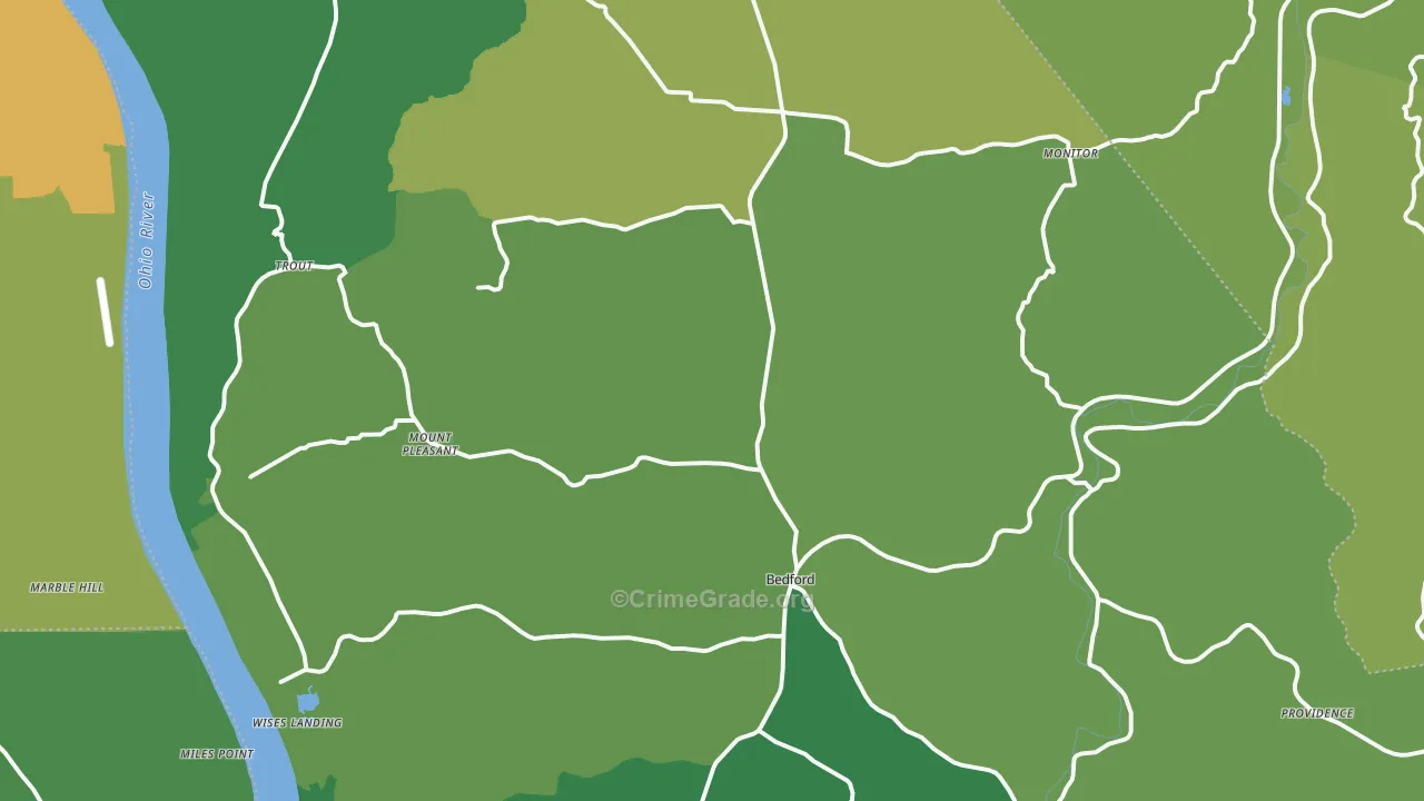 Trimble County, KY Map of Murder Rates