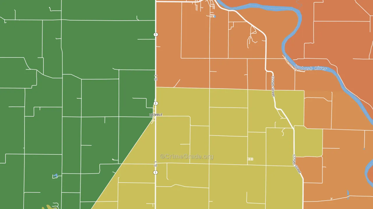 Trimble, IL Map of Murder Rates
