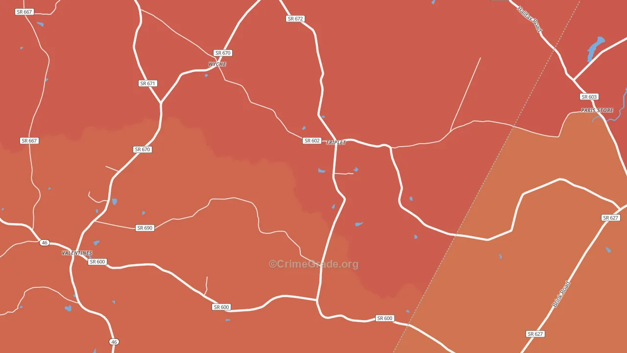 Triplet, VA Map of Murder Rates