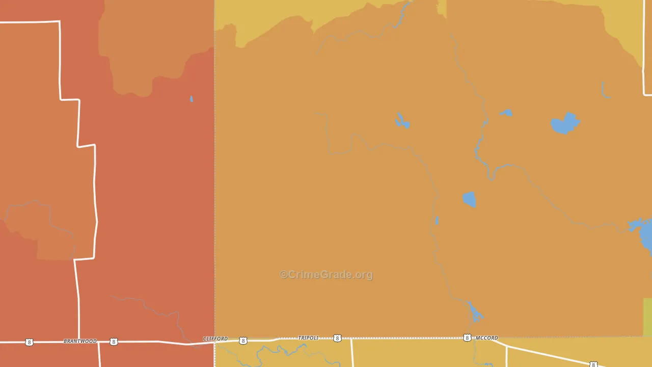 Tripoli, WI Map of Murder Rates