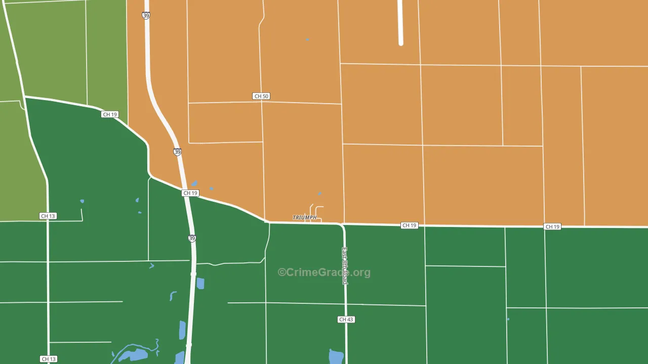 Triumph, IL Map of Murder Rates
