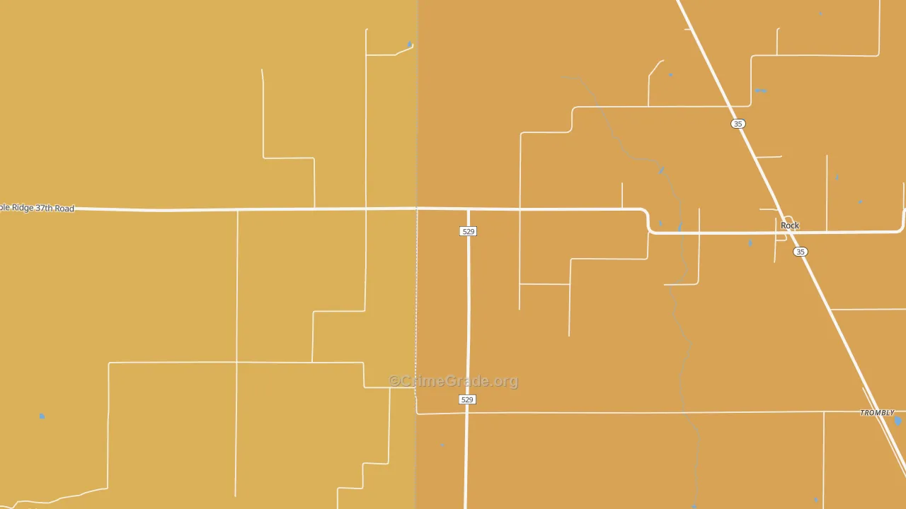 Trombly, MI Map of Murder Rates