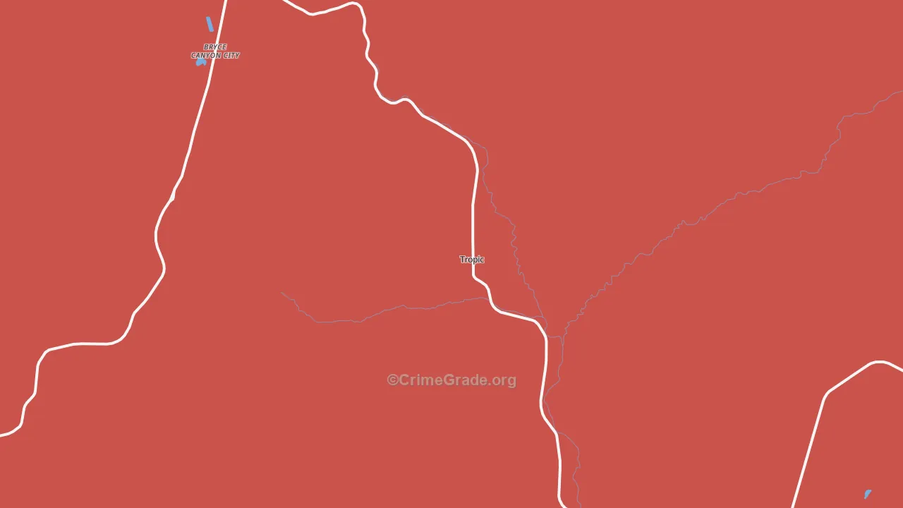 Tropic, UT Map of Murder Rates