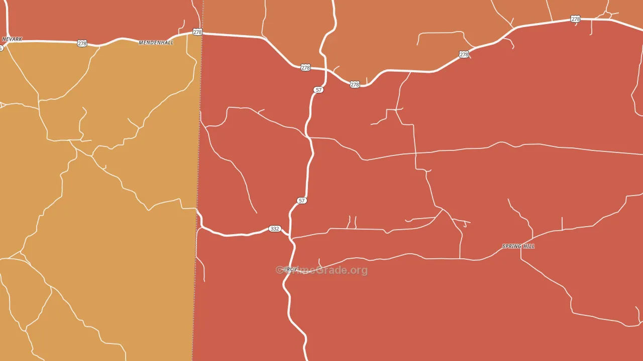 Troy, AR Map of Murder Rates