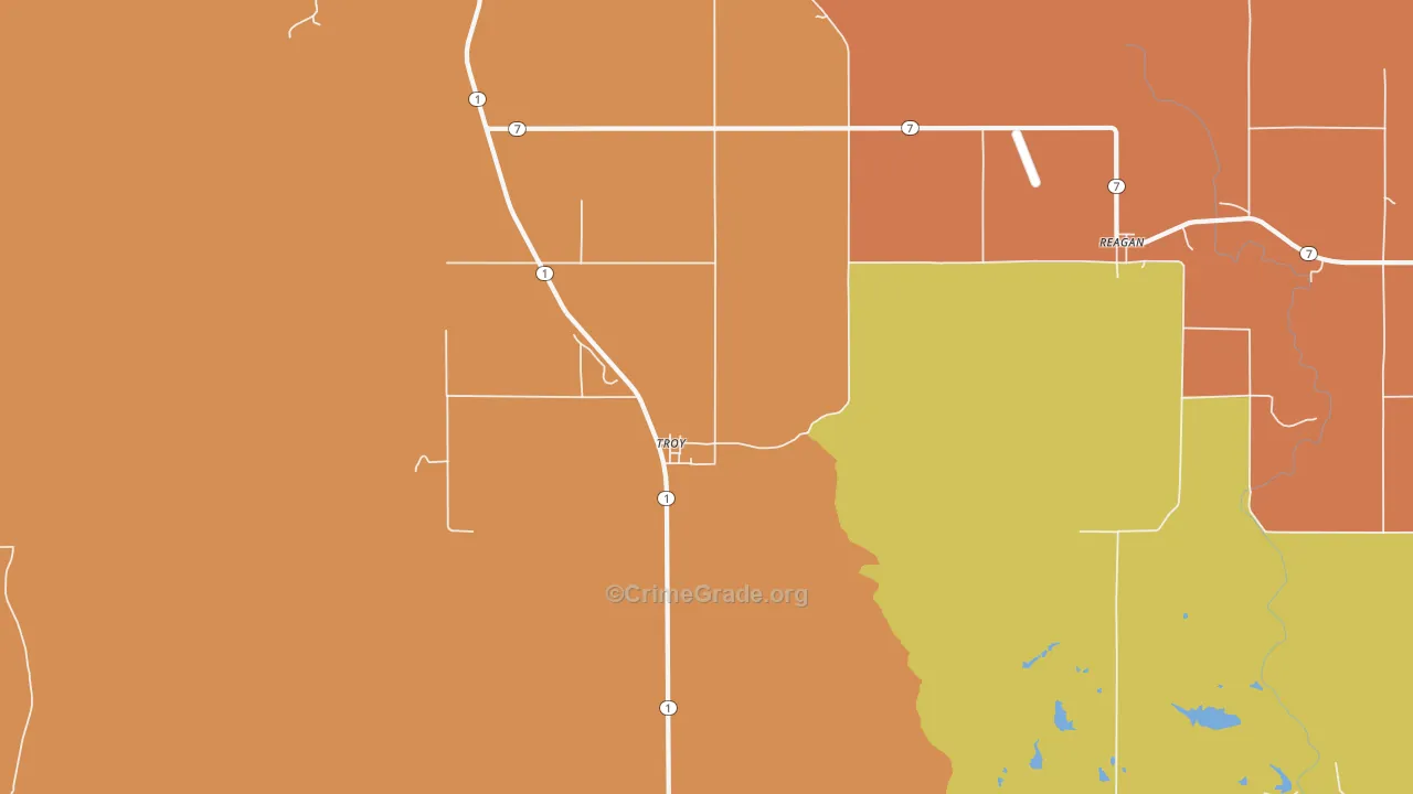 Troy, OK Map of Murder Rates