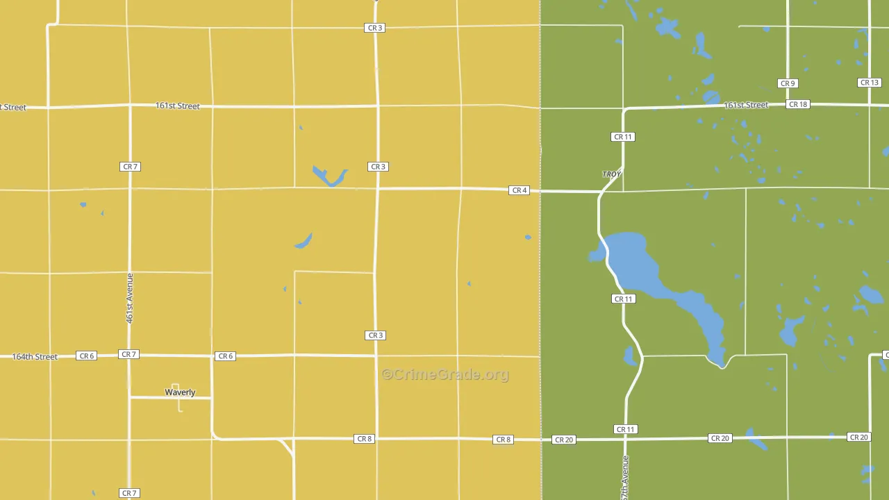 Troy, SD Map of Murder Rates