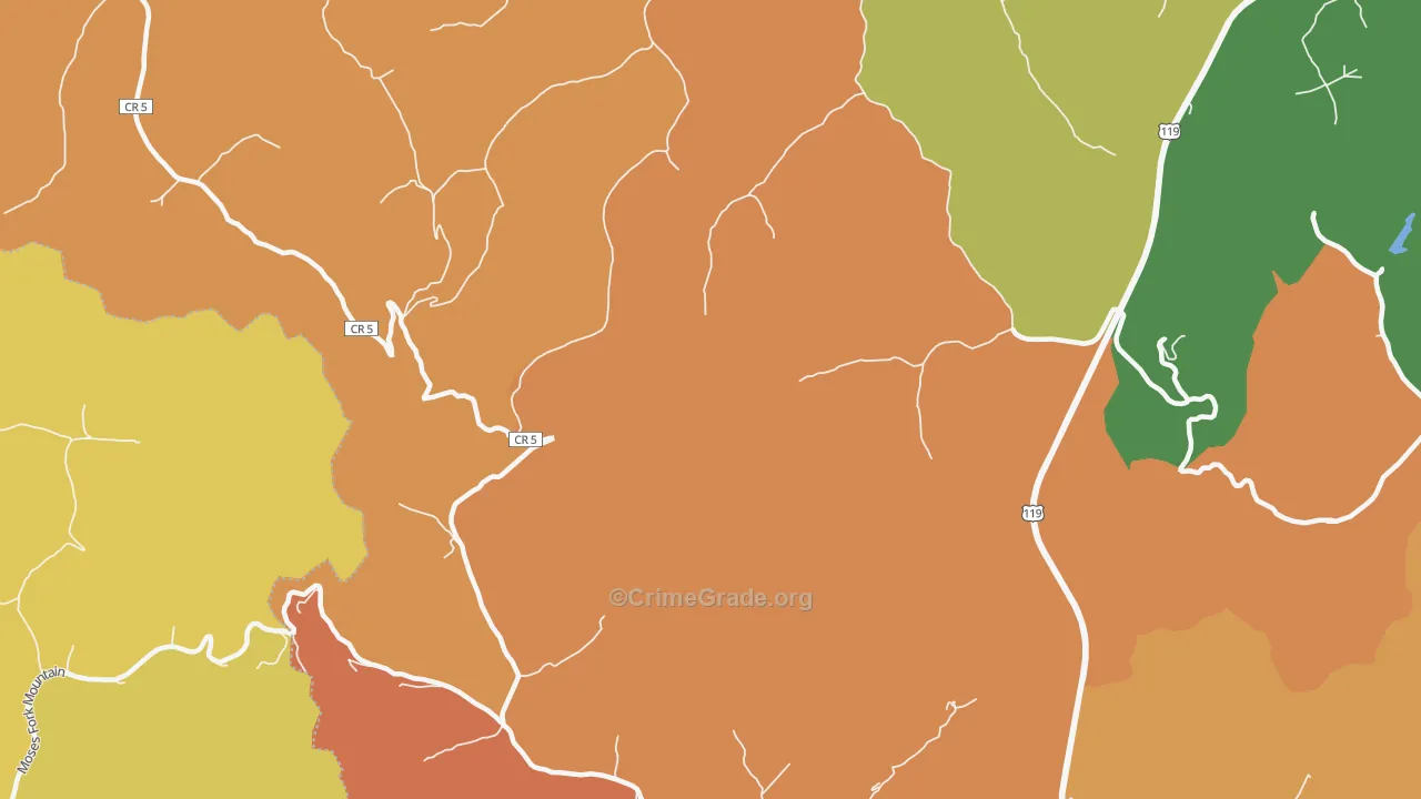Troy Town, WV Map of Murder Rates
