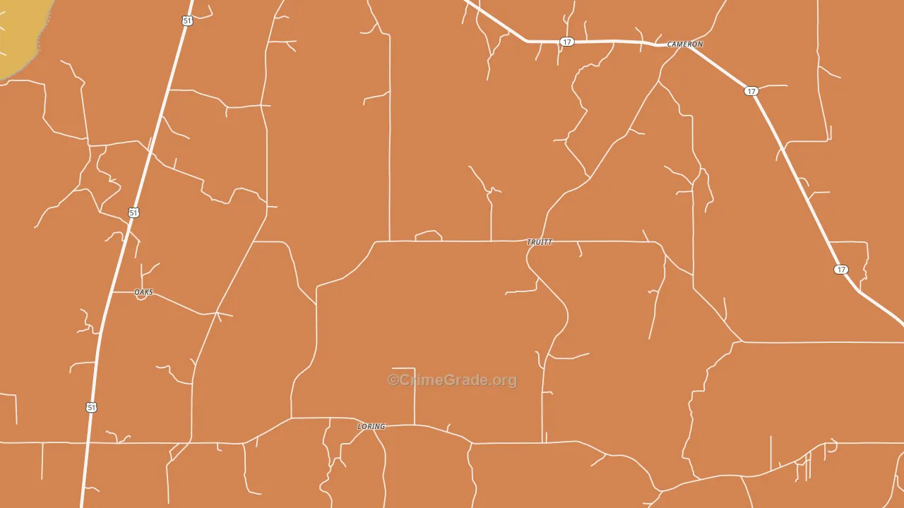 Truitt, MS Map of Murder Rates