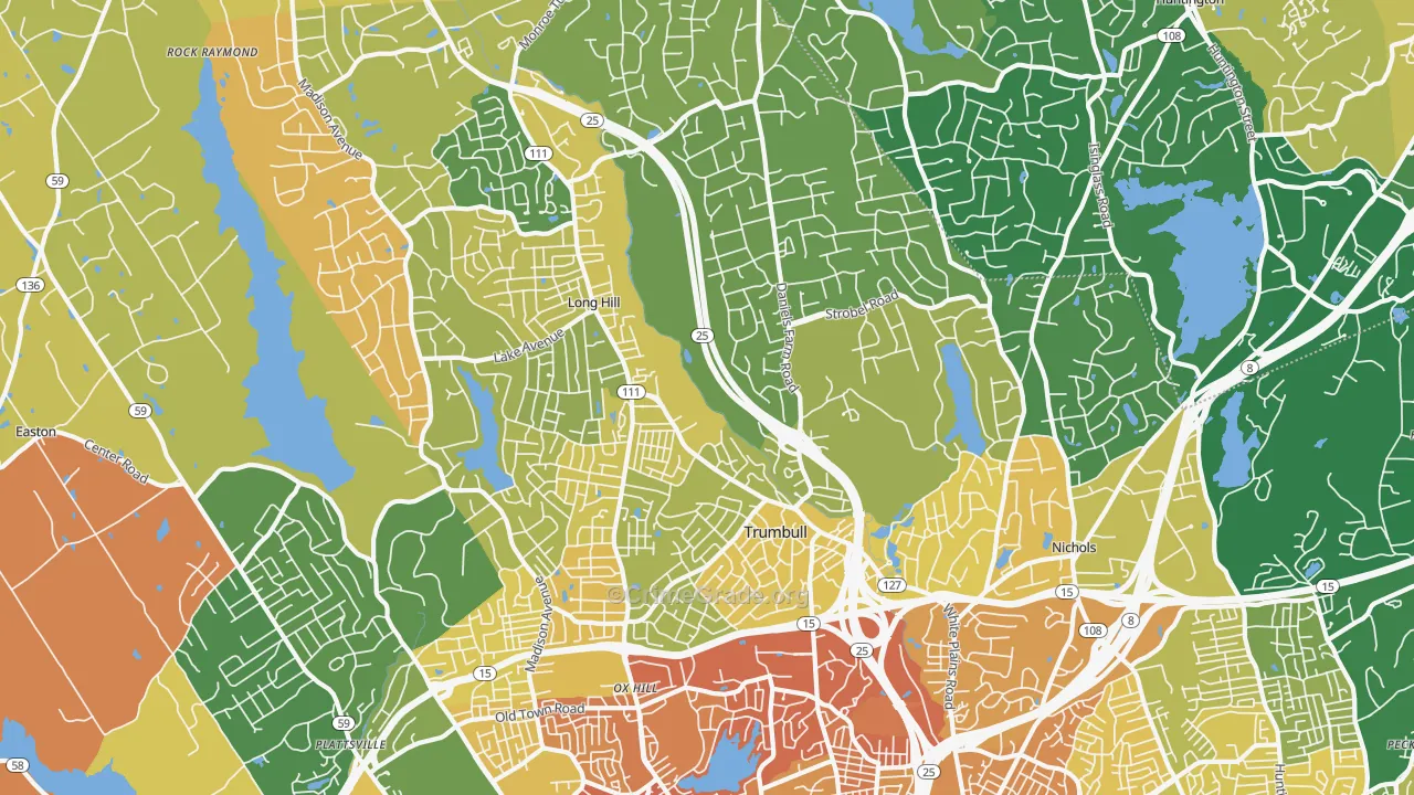 Trumbull, CT Map of Murder Rates