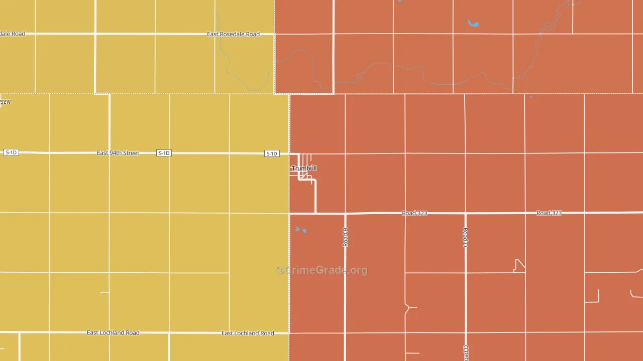 Trumbull, NE Map of Murder Rates
