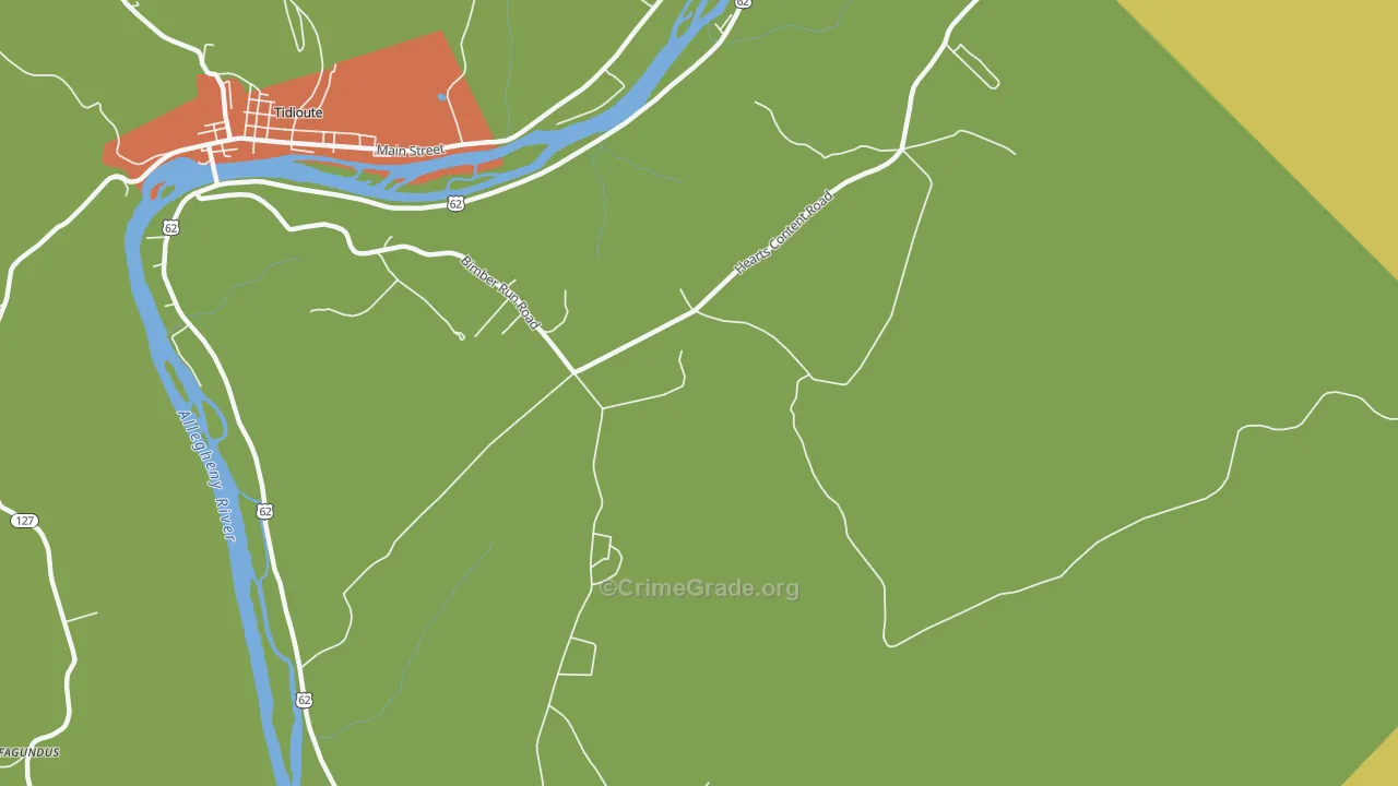 Trunkeyville, PA Map of Murder Rates