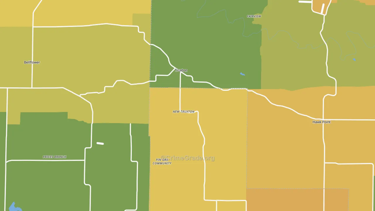 Truxton, MO Map of Murder Rates
