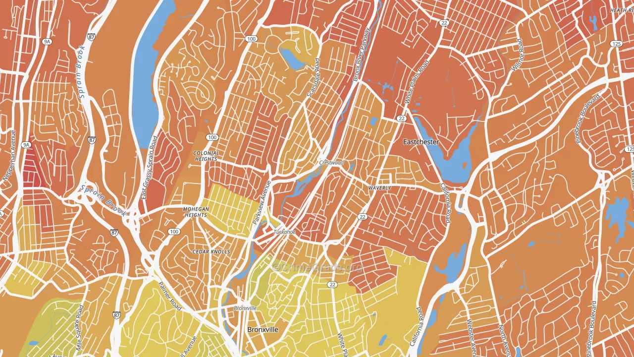 Tuckahoe, NY Map of Murder Rates