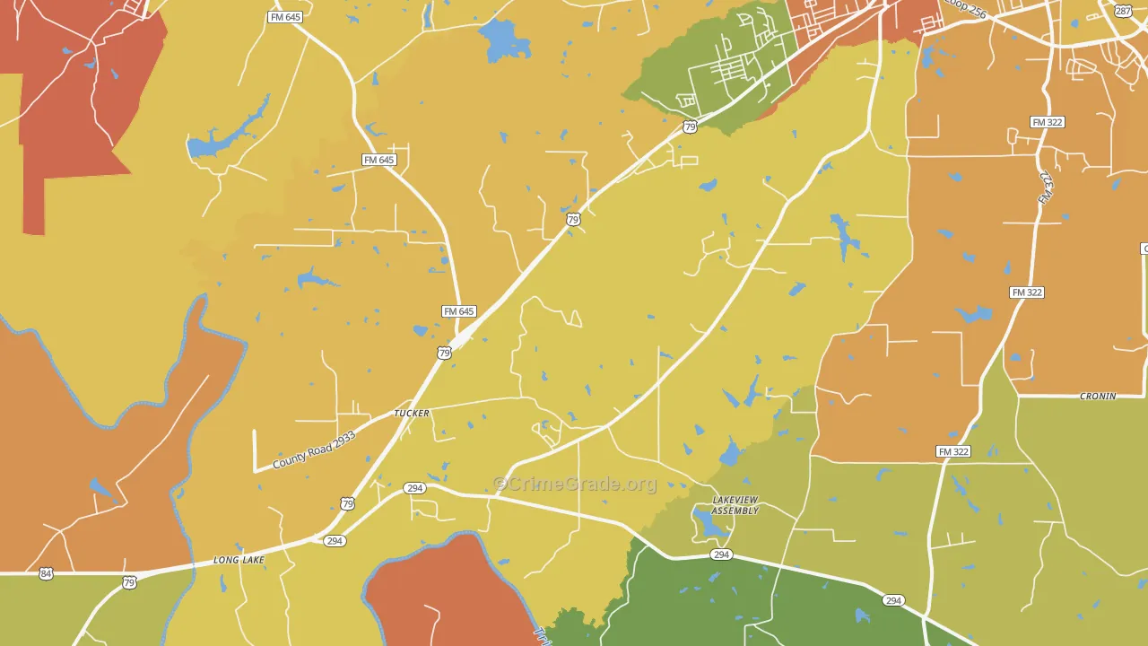 Tucker, TX Map of Murder Rates