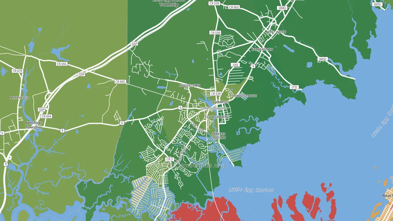 Tuckerton, NJ Map of Murder Rates