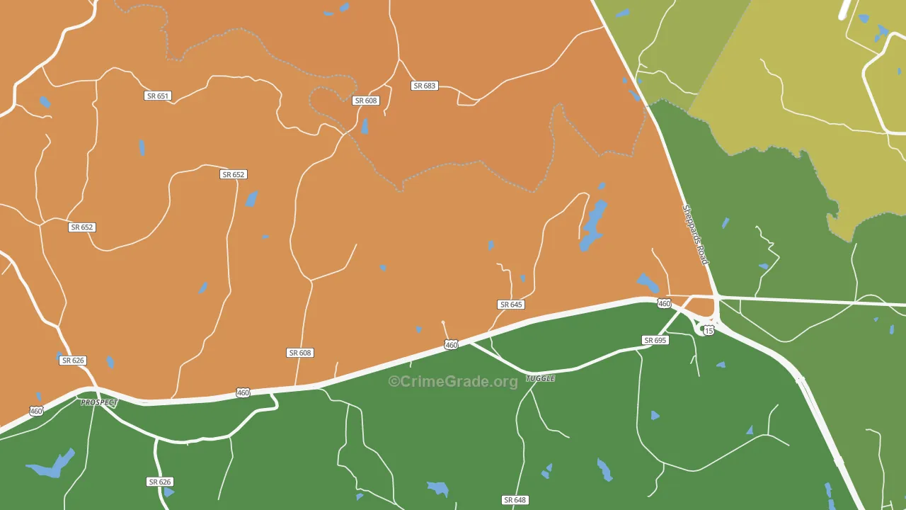 Tuggle, VA Map of Murder Rates