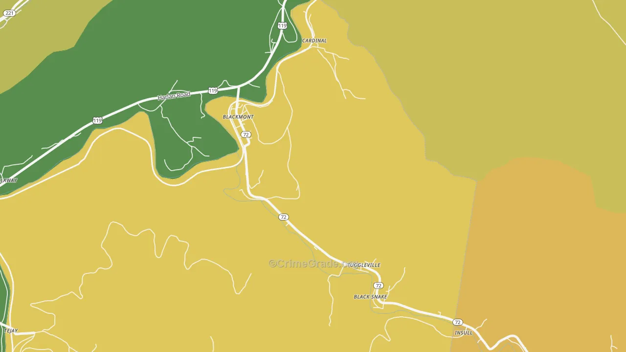 Tuggleville, KY Map of Murder Rates