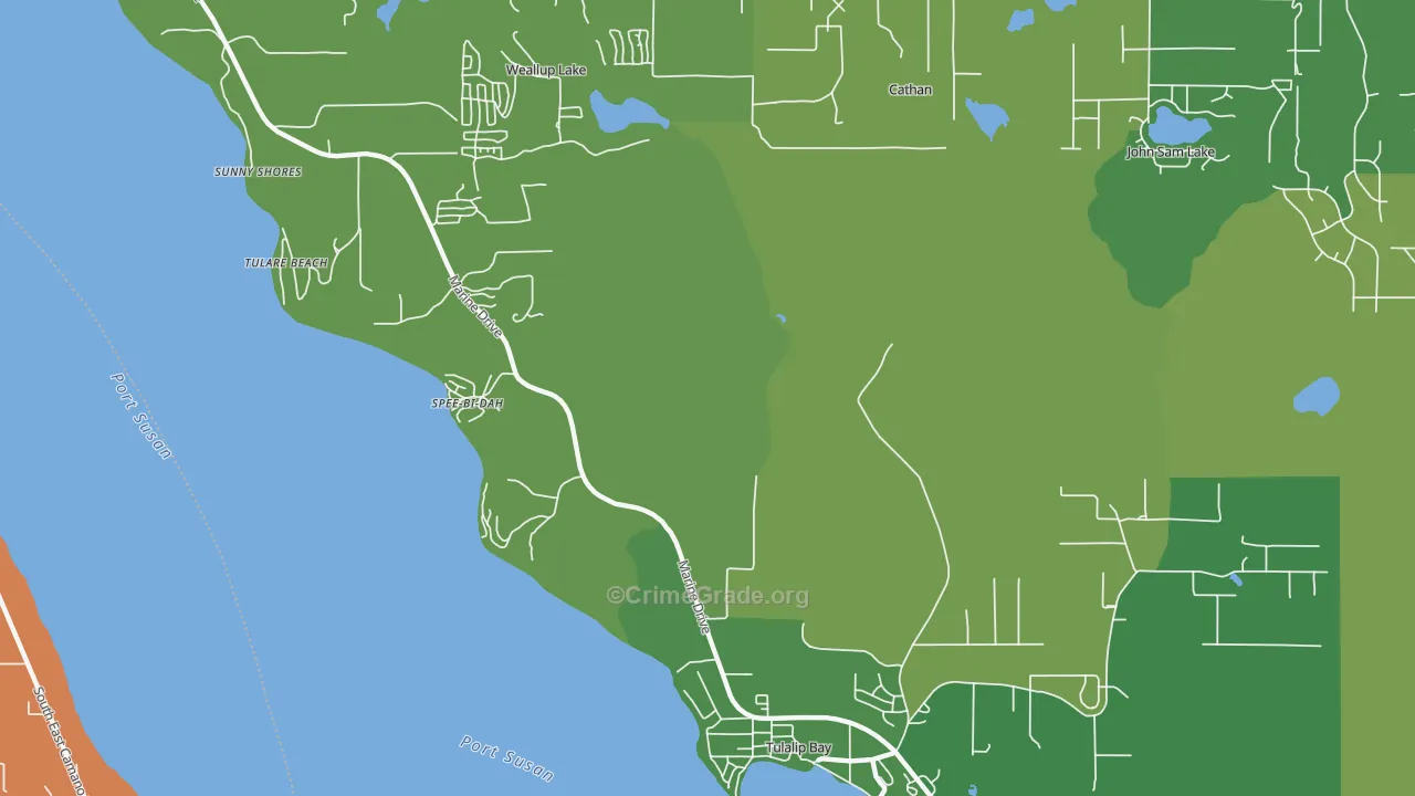 Tulalip, WA Map of Murder Rates
