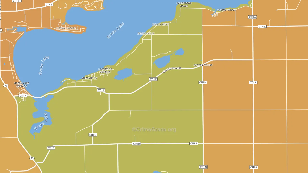 Tuleta Hills, WI Map of Murder Rates