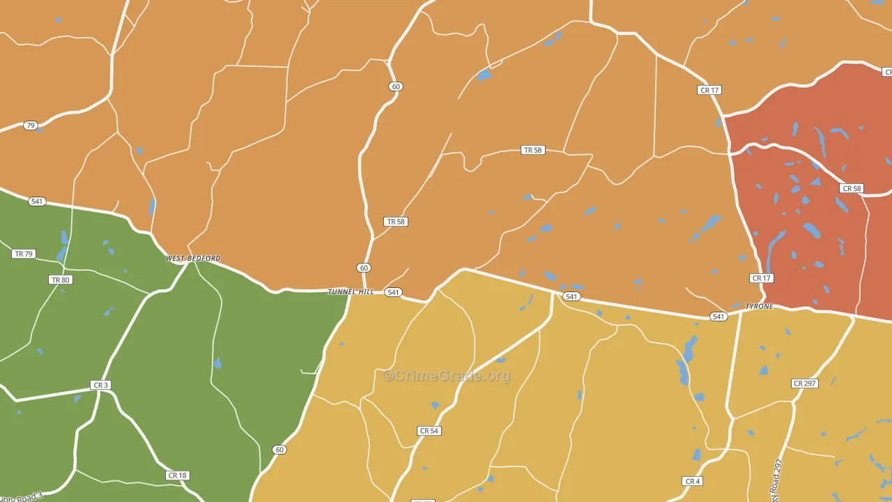 Tunnel Hill, OH Map of Murder Rates