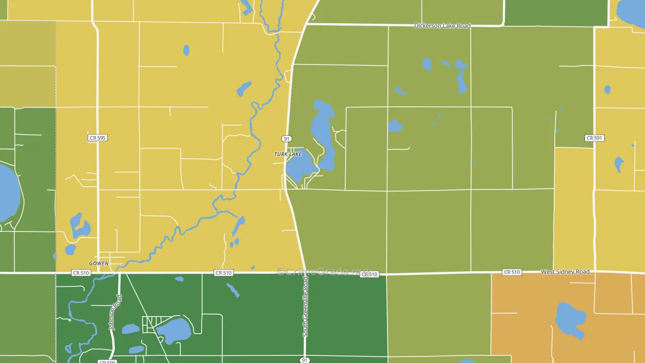 Turk Lake, MI Map of Murder Rates