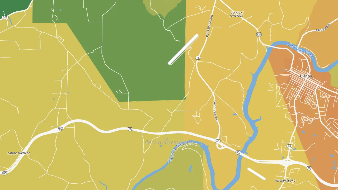 Turkey City, PA Map of Murder Rates