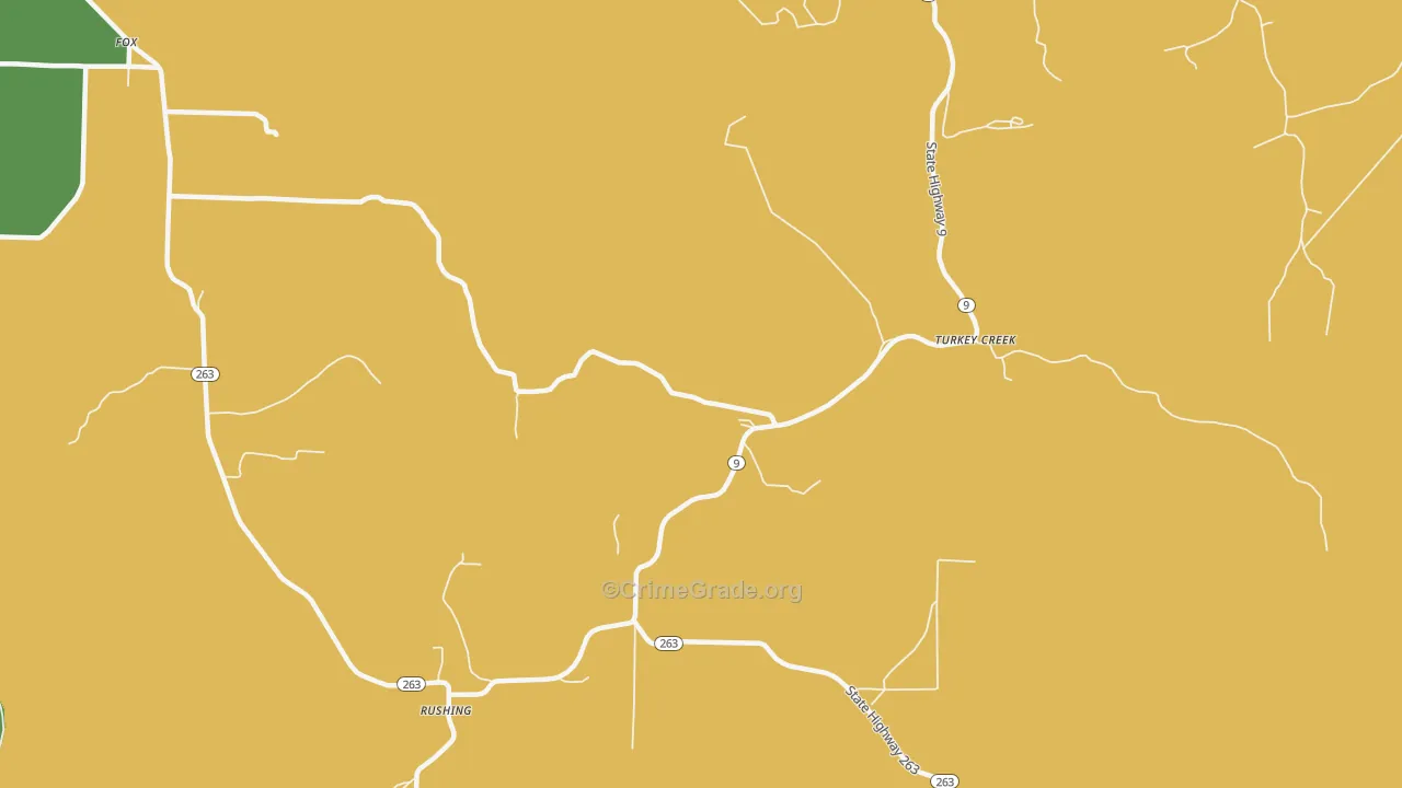 Turkey Creek, AR Map of Murder Rates