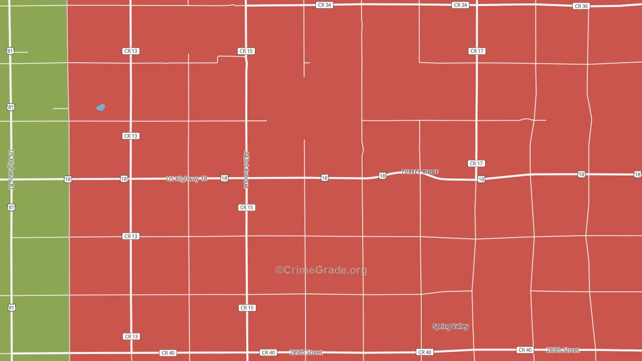 Turkey Ridge, SD Map of Murder Rates