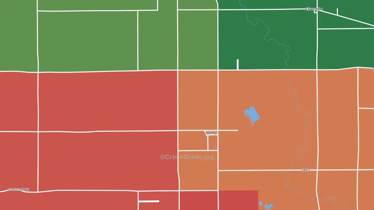 Turner County, SD Map of Murder Rates