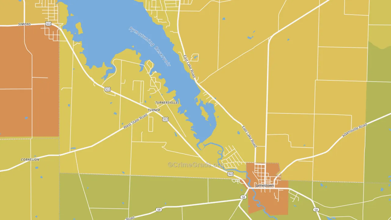 Turnersville, PA Map of Murder Rates