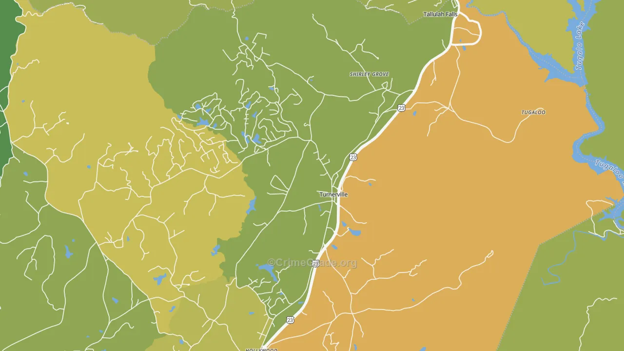 Turnerville, GA Map of Murder Rates