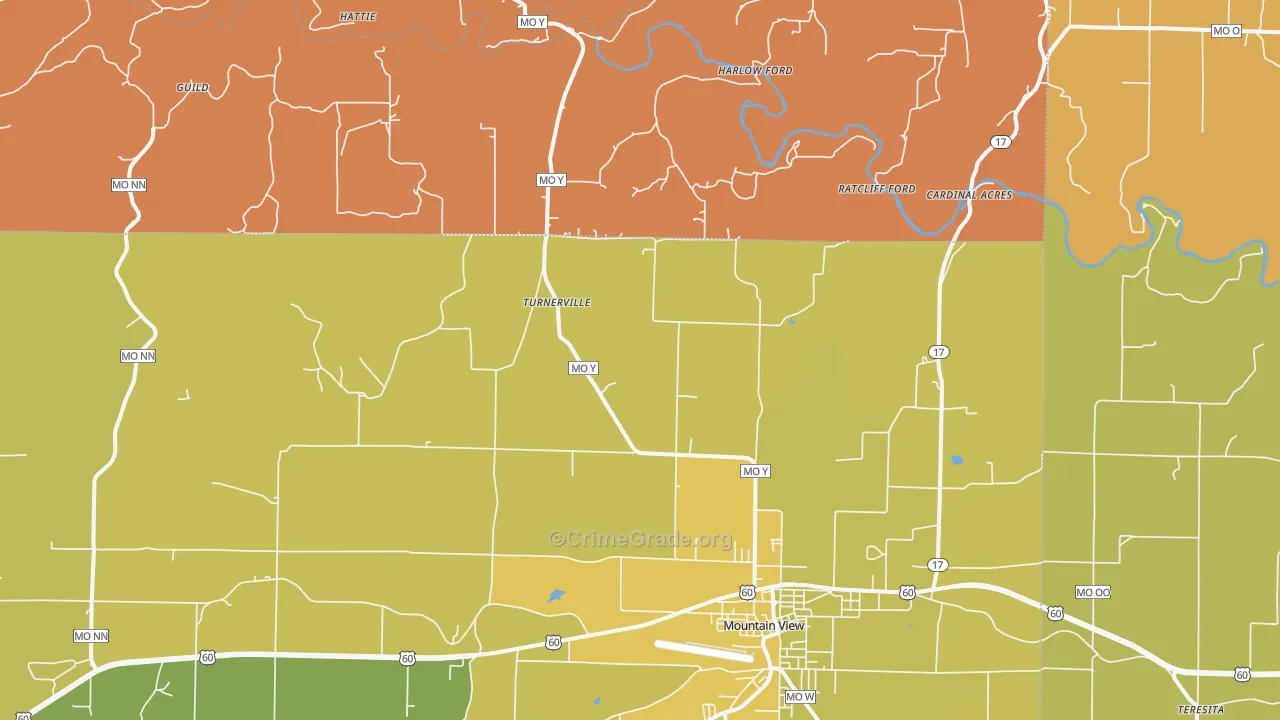 Turnerville, MO Map of Murder Rates