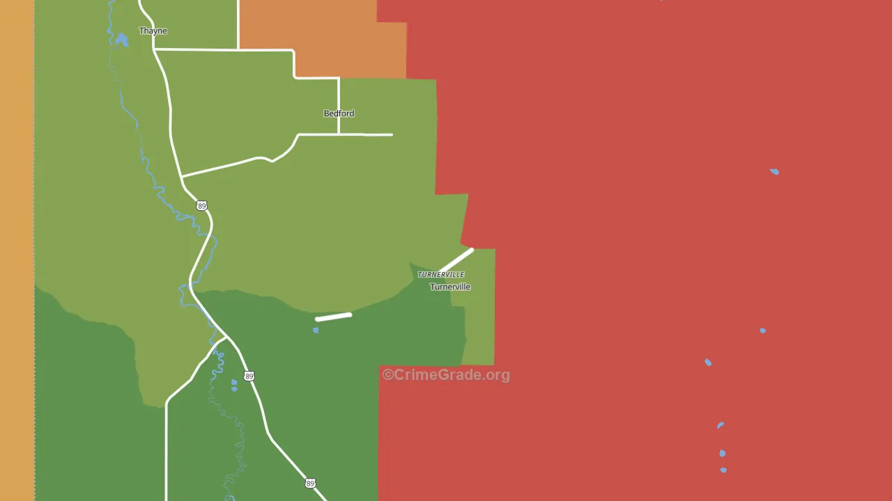 Turnerville, WY Map of Murder Rates