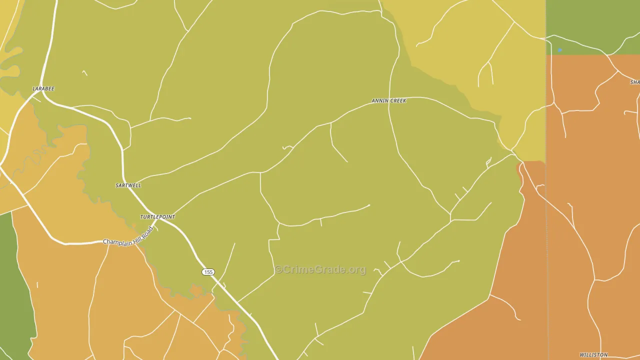 Turtlepoint, PA Map of Murder Rates
