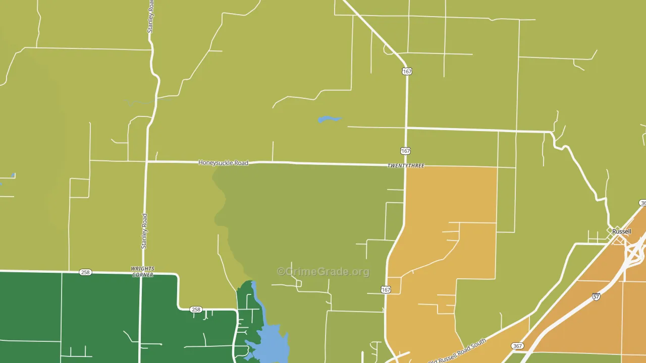 Twentythree, AR Map of Murder Rates