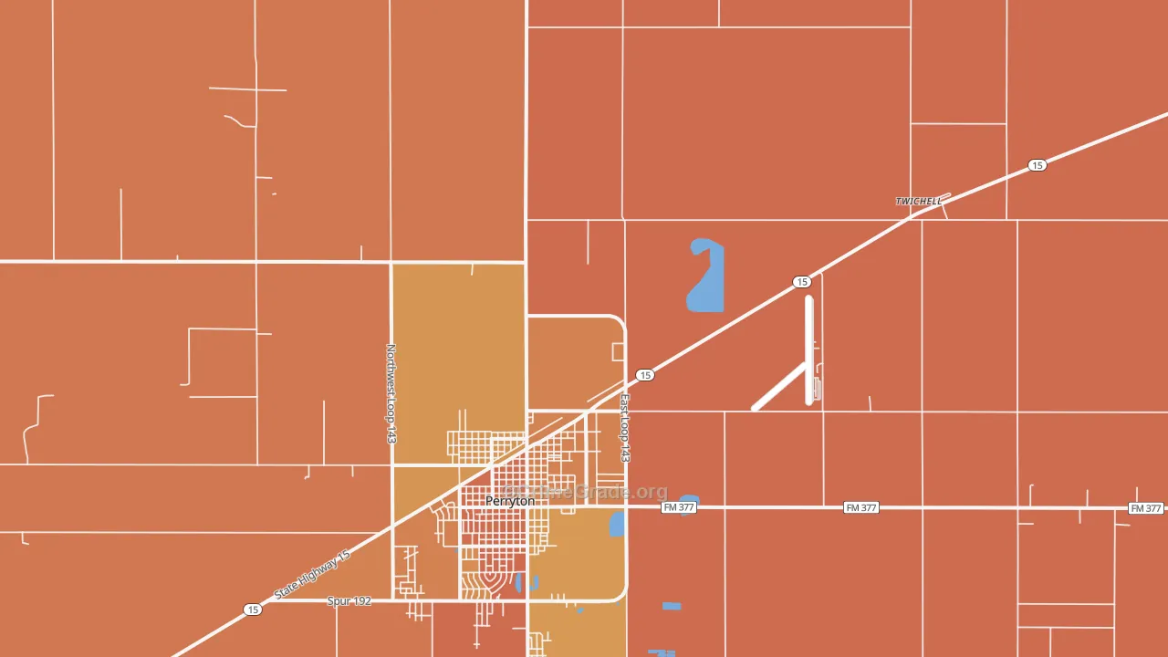 Twichell, TX Map of Murder Rates