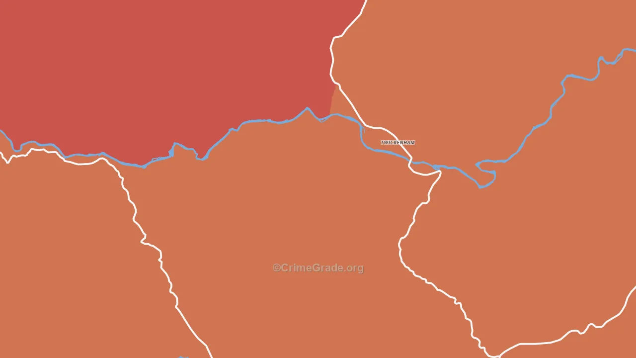Twickenham, OR Map of Murder Rates